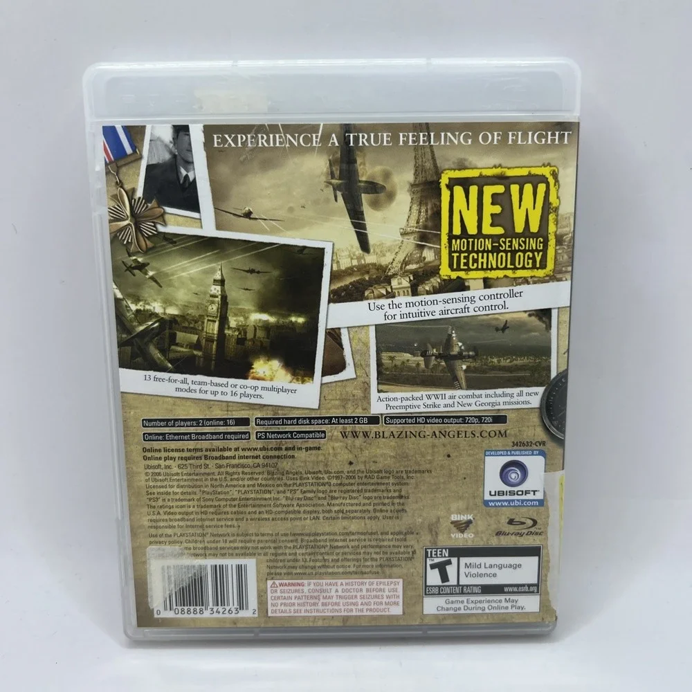 Blazing Angels: Squadrons of WWII (Sony PlayStation 3, 2006) TESTED AND WORKING